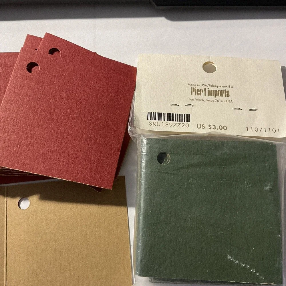 Pier One Imports Red Green Holiday Christmas Gift Tags New